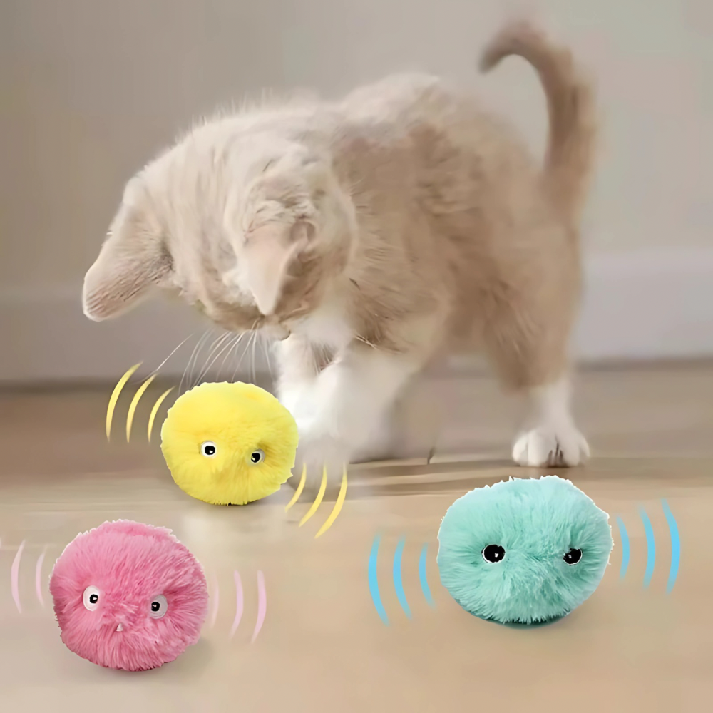 Cat Interactive Toy Fluffy Ball with Sound