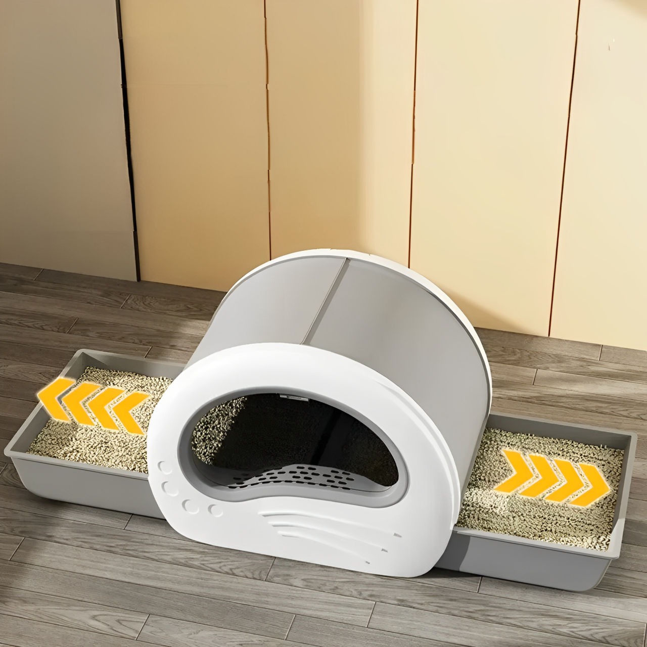 Cat Litter Box Fully Enclosed Drawer Anti-splash and Odor Isolation Extra Large