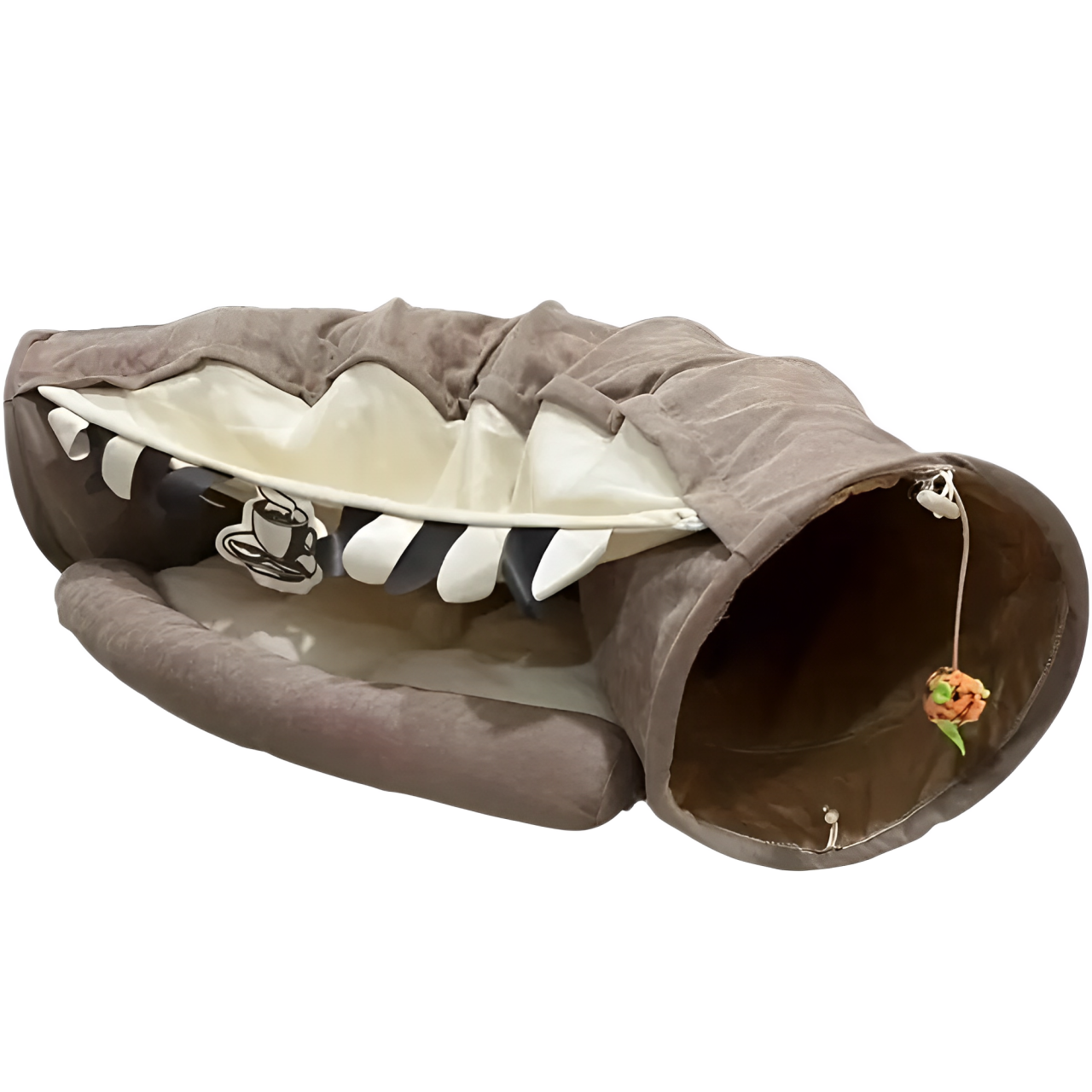 Foldable Cat Tunnel With Washable Bed